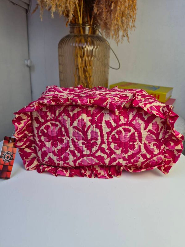 roze ruffel ★ toilettas