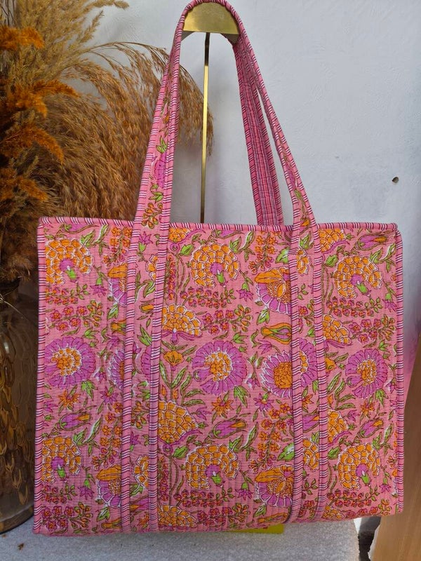 Flower roze ibiza ★ shopper