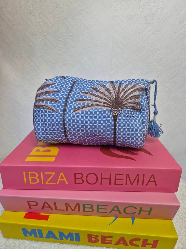 Palmboom blauw ibiza ★ toilettas S