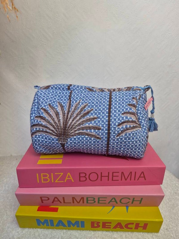Palmboom blauw ibiza ★ toilettas M