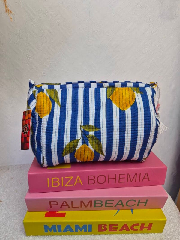 Citroen blauw ★ toilettas L