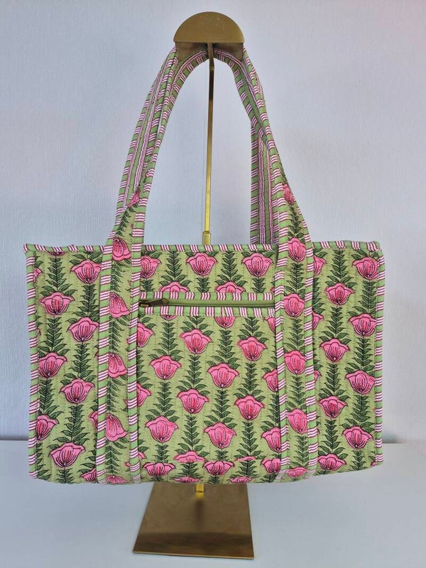 Flower groen ibiza ★ mini shopper