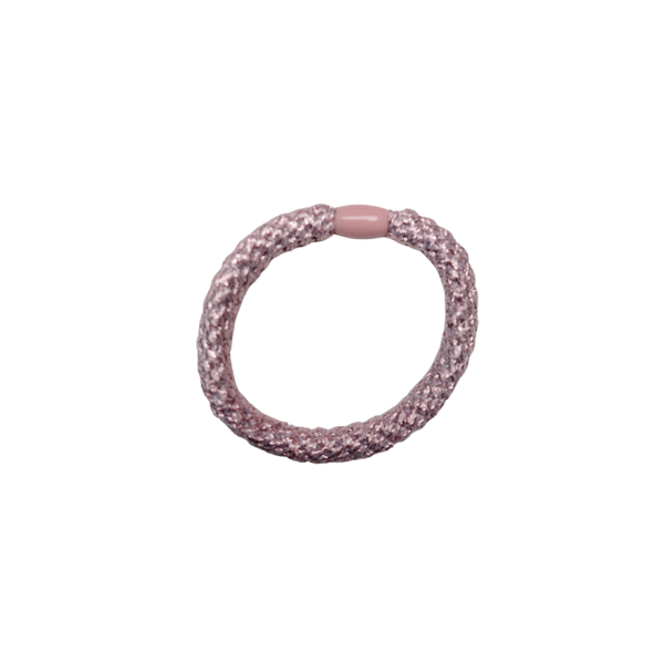 Oudroze glitter ★ haarelastiek