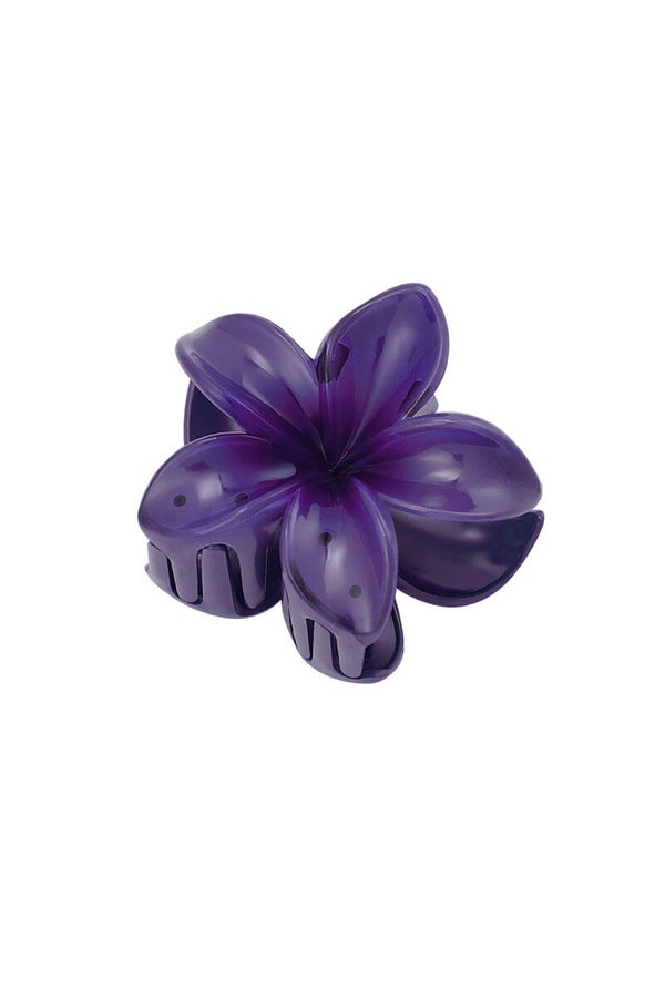Flower ★ haarklem donker paars
