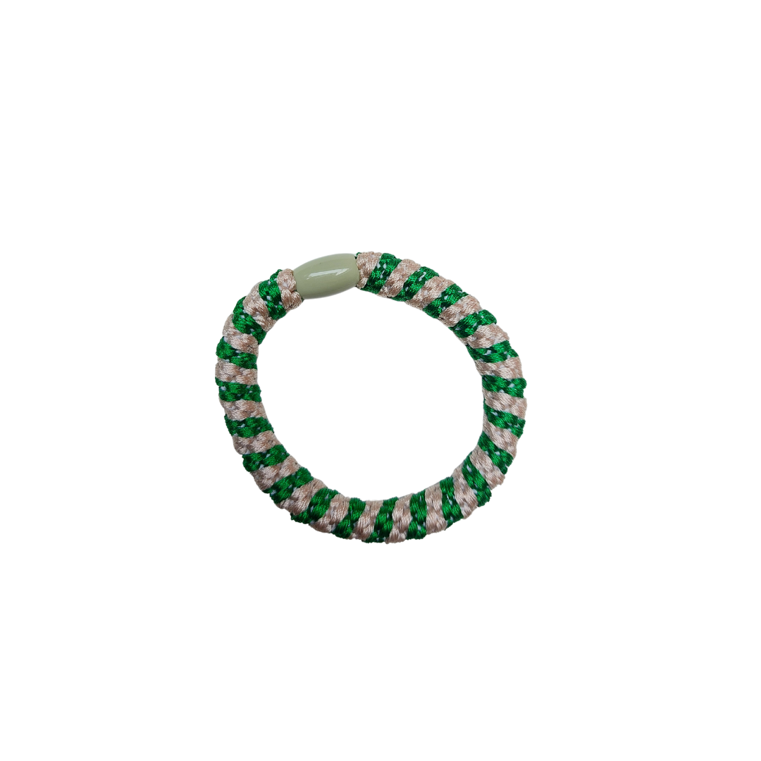 Groen wit ★ haarelastiek