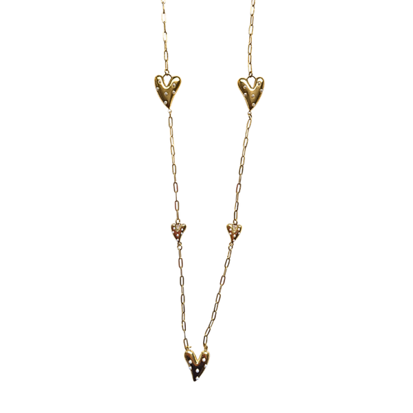 Pearls hearts ★ lange ketting