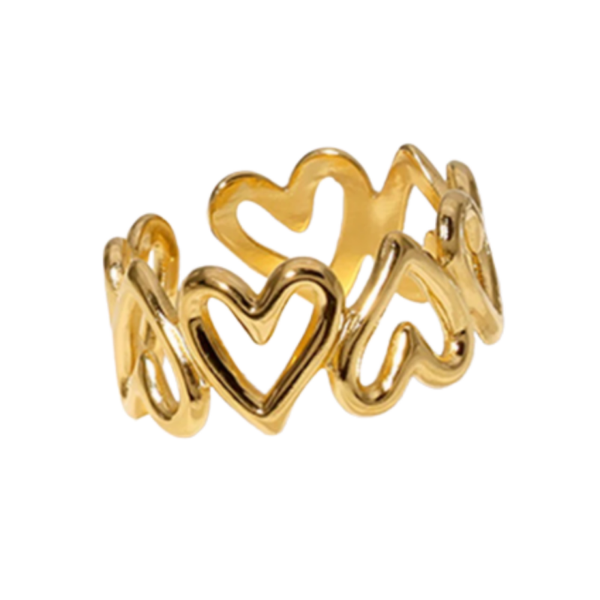 Hearts ★ ring goud