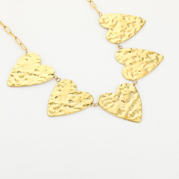 5 hartjes ketting
