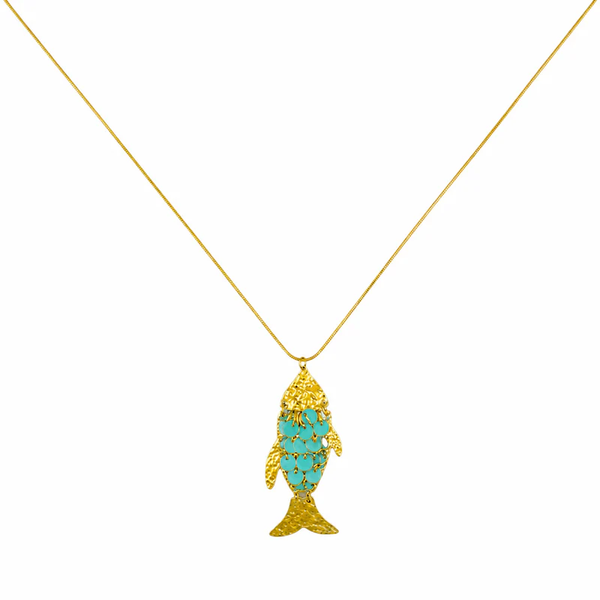 koi turqoise ★ lange ketting