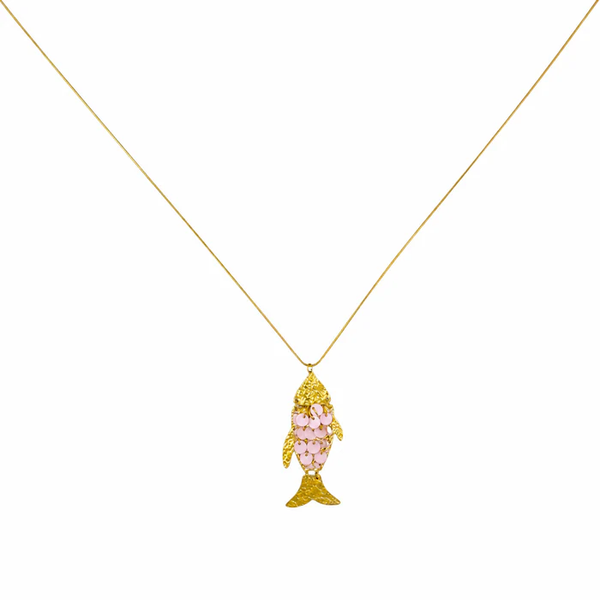 koi roze ★ lange ketting