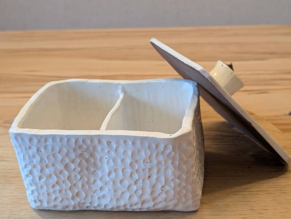 Keramik Box mit 2 Fächern