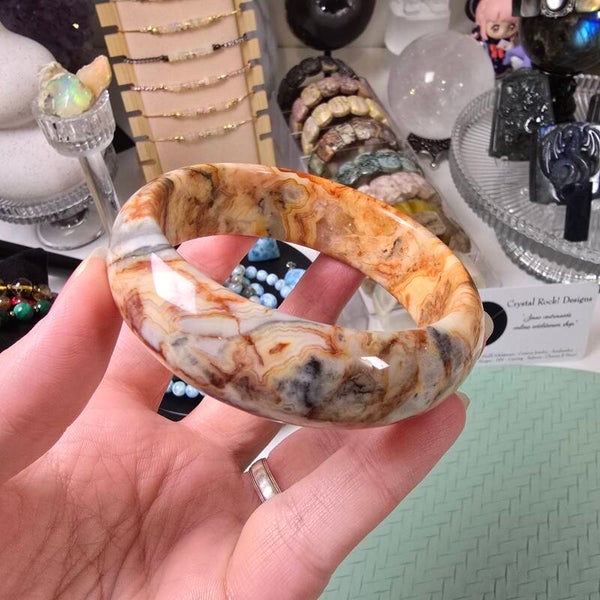 Crazy Lace Agate Bangle