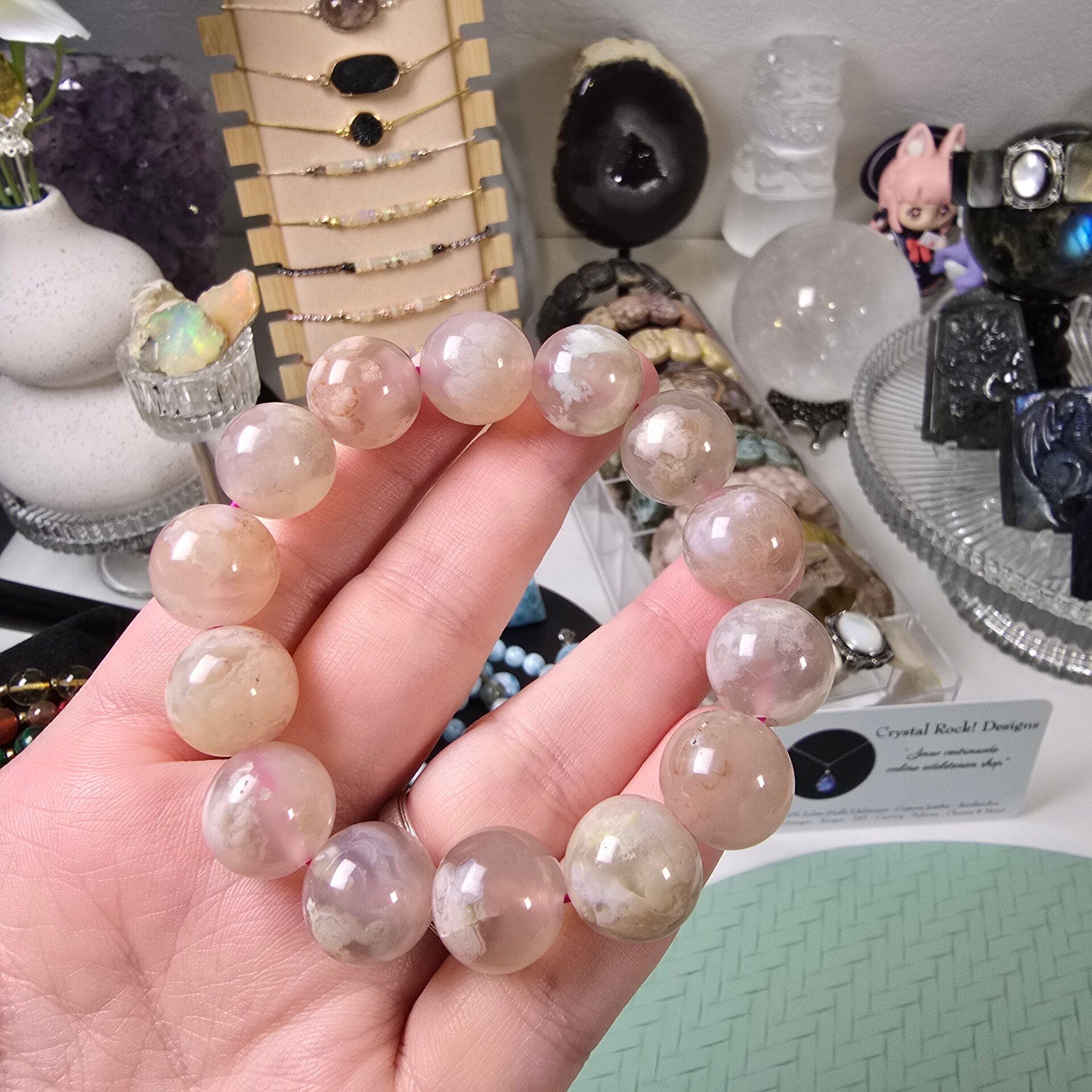 Bloem Agaat / Flower Agate Armband (A)