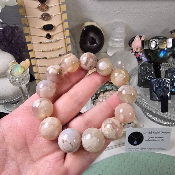 Bloem Agaat / Flower Agate Armband (D)