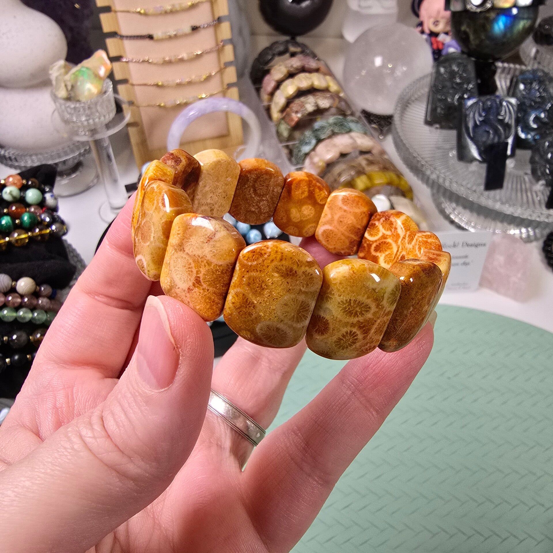 Koraal 'Jade' Agaat / Coral Jade Bangle (CJ49)