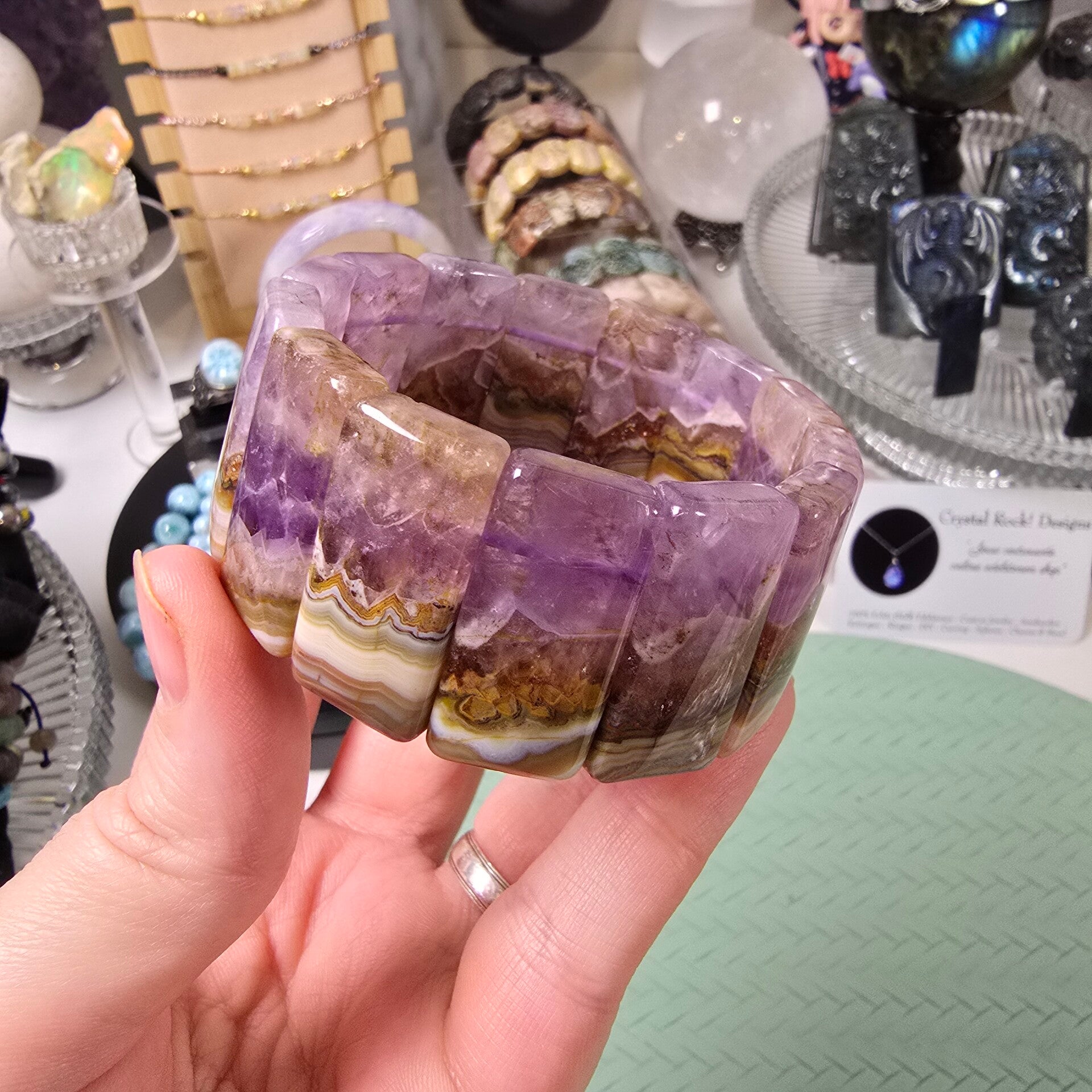 Amethist Crazy Lace Zonnesteen / Amethyst Crazy Lace Sunstone Soft Bangle AC1