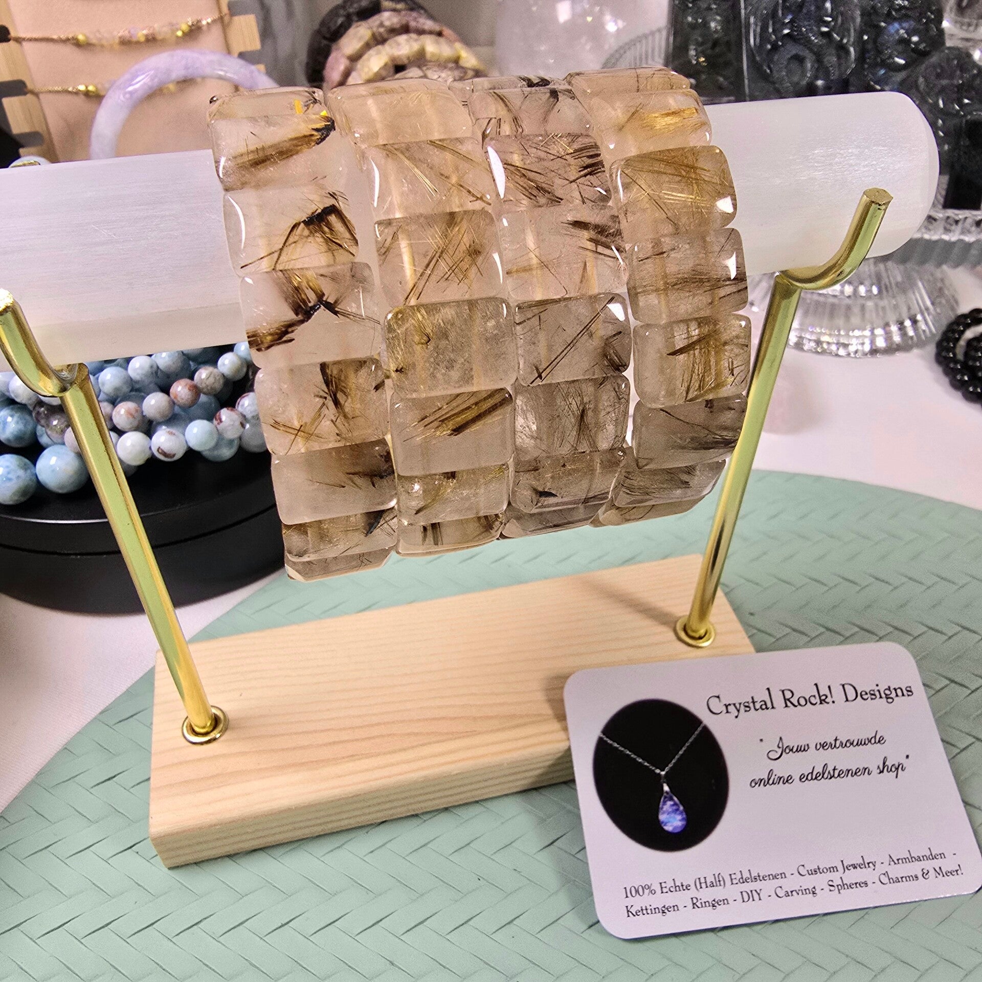 Gouden Rutiel Armband / Golden Rutile Soft Bangle