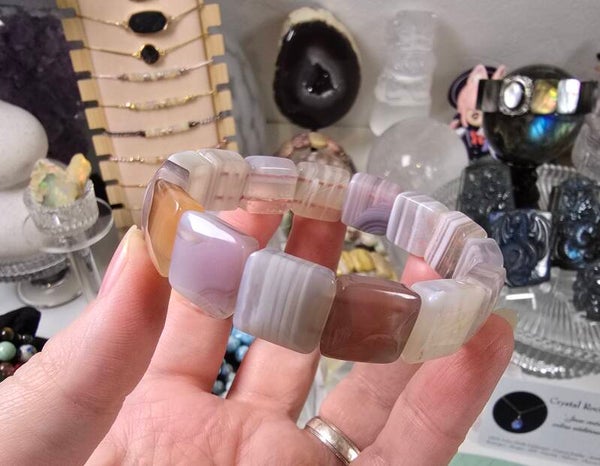 Botswana Agate Soft Bangle (B1)