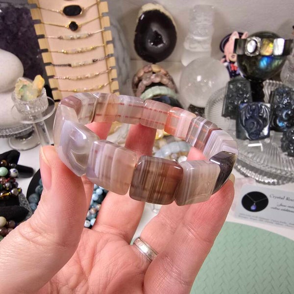 Botswana Agate Soft Bangle (B3)