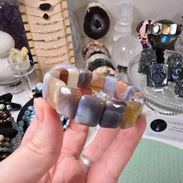 Botswana Agate Soft Bangle (B4)