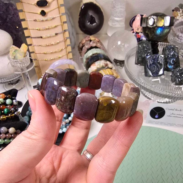 India Agaat / Indian Agate Soft Bangle (IA3)