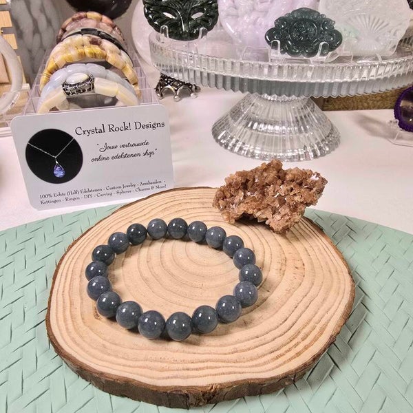 Blauw Groene Water Jadiet / Blue Water Jadeite Bracelet (JA18)