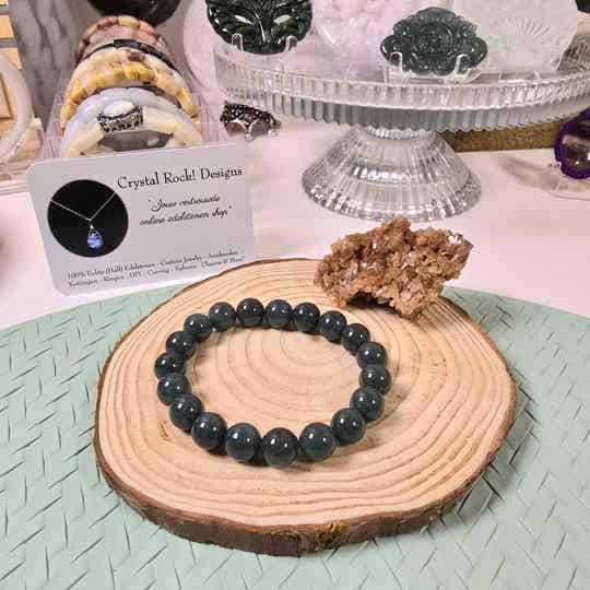 Blauw Groene Water Jadiet / Blue Water Jadeite Bracelet (JA20)