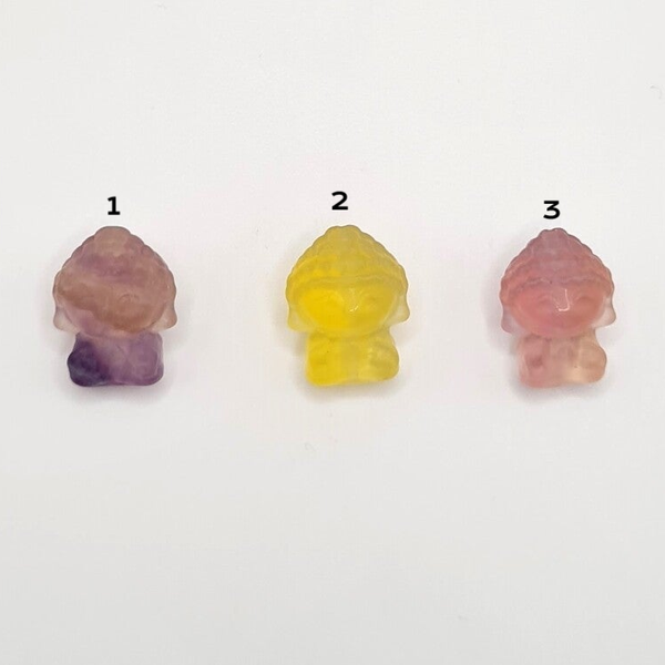 Fluorite charm - Buddha