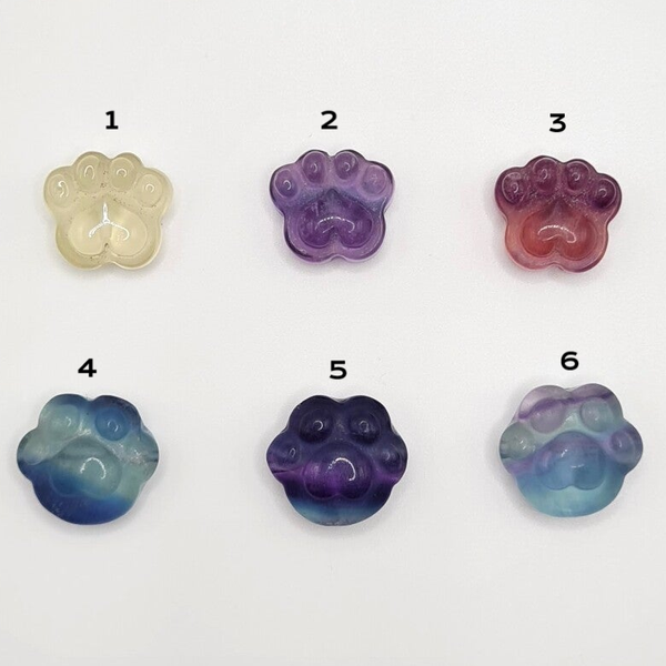 Fluorite charm - Kitty Paw