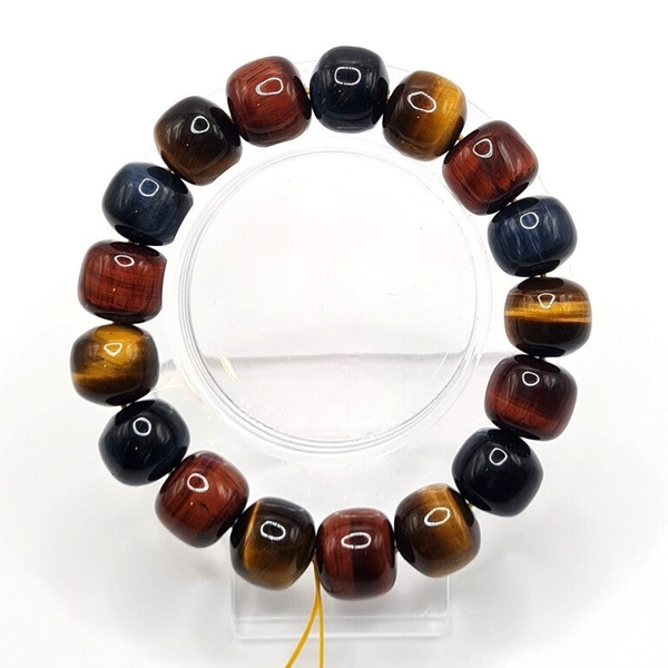 Mix Tiger Eye Pillow Shape Bracelet (T6C)
