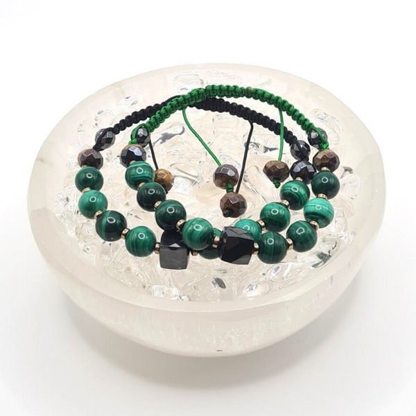 Macramé Bracelet Malachite