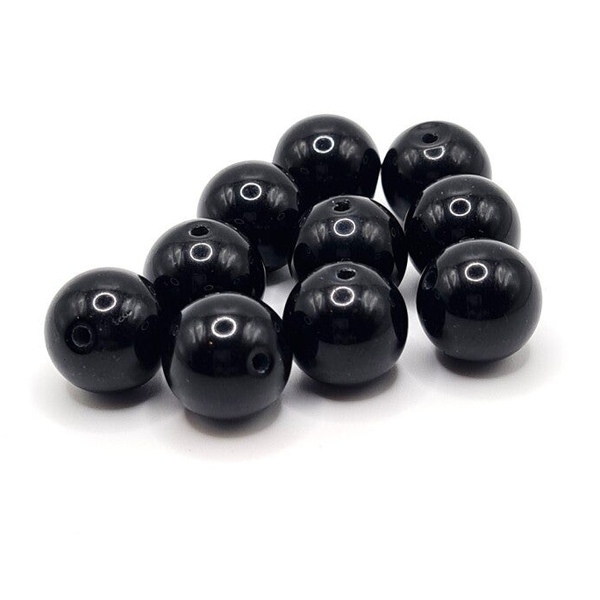Edelsteen Losse Kralen - Black Obsidian (10mm) - 10 stuks