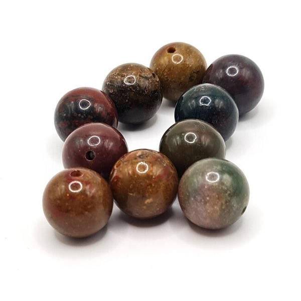 Edelsteen Losse Kralen - Ocean Jasper (10mm) - 10 stuks
