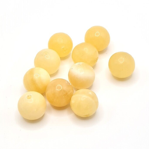 Edelsteen Losse Kralen - Yellow Calcite (8mm) - 10 stuks