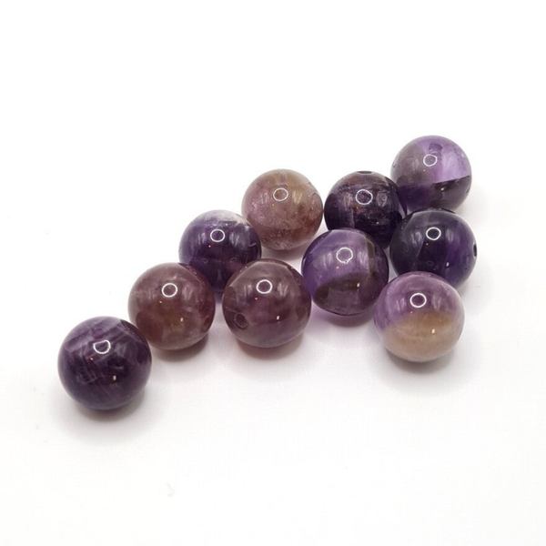 Edelsteen Losse Kralen - Auralite/Red Cap Amethyst (8mm) - 10 stuks