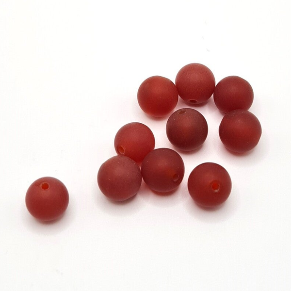 Edelsteen Losse Kralen - Matt Carnelian (8mm) - 10 stuks