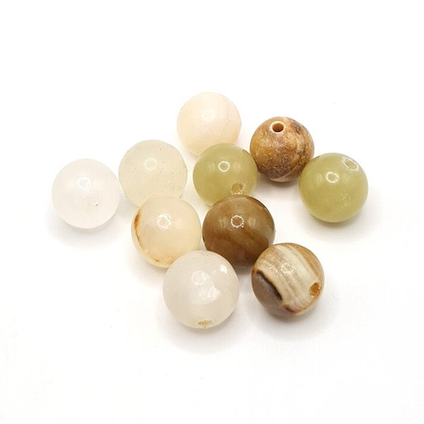 Edelsteen Losse Kralen - Afghan Jade (8mm) - 10 stuks