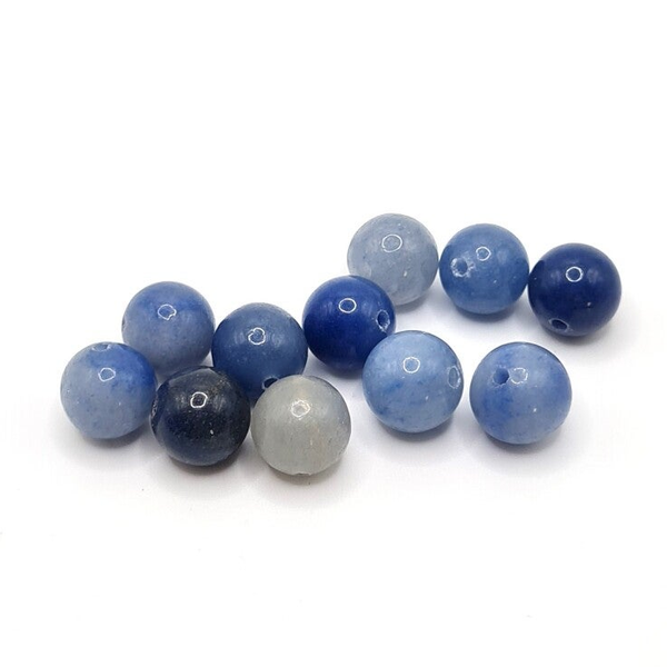 Edelsteen Losse Kralen - Blue Aventurine (8mm) - 10 stuks