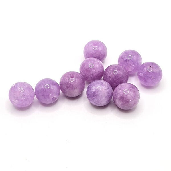Edelsteen Losse Kralen - Lavender Chalcedony (dyed-8mm) - 10 stuks