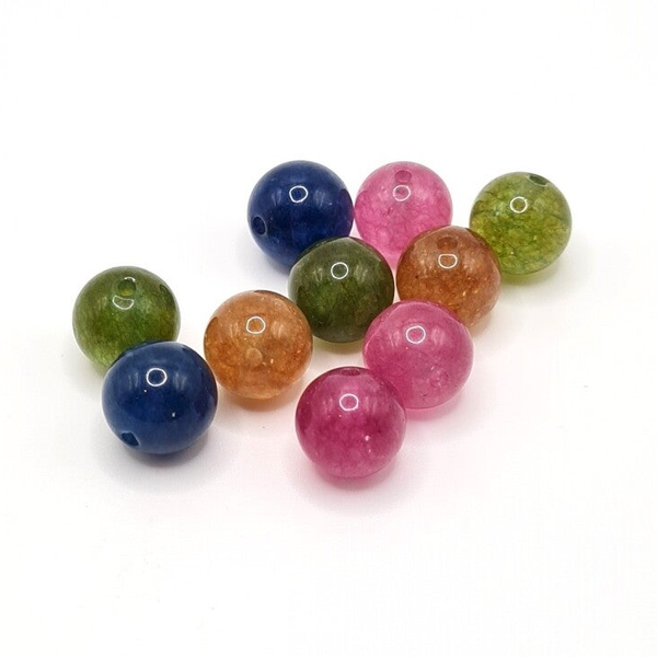 Edelsteen Losse Kralen - Mixed Chalcedony (dyed-8mm) - 10 stuks