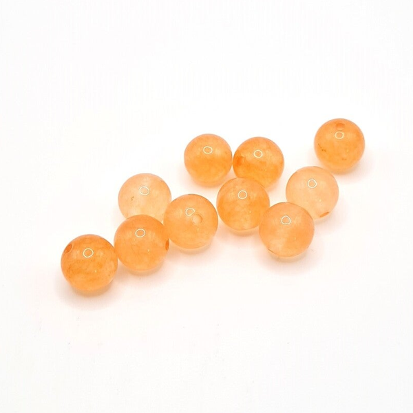 Edelsteen Losse Kralen - Orange Chalcedony (dyed-8mm) - 10 stuks
