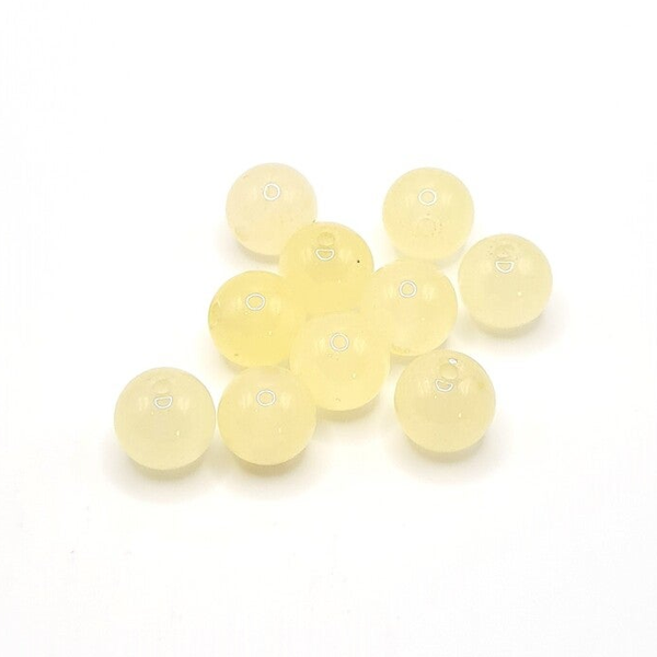 Edelsteen Losse Kralen - Light Yellow Chalcedony (dyed-8mm) - 10 stuks