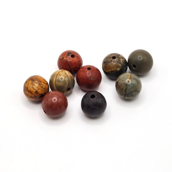 Edelsteen Losse Kralen - Cherry Jasper Chalcedony (dyed-8mm) - 10 stuks