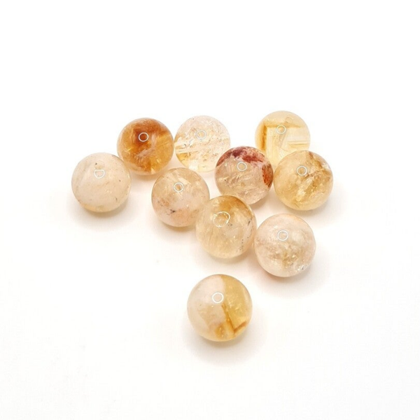 Edelsteen Losse Kralen - Heat Treated Amethyst (Citrine) (8mm) - 10 stuks