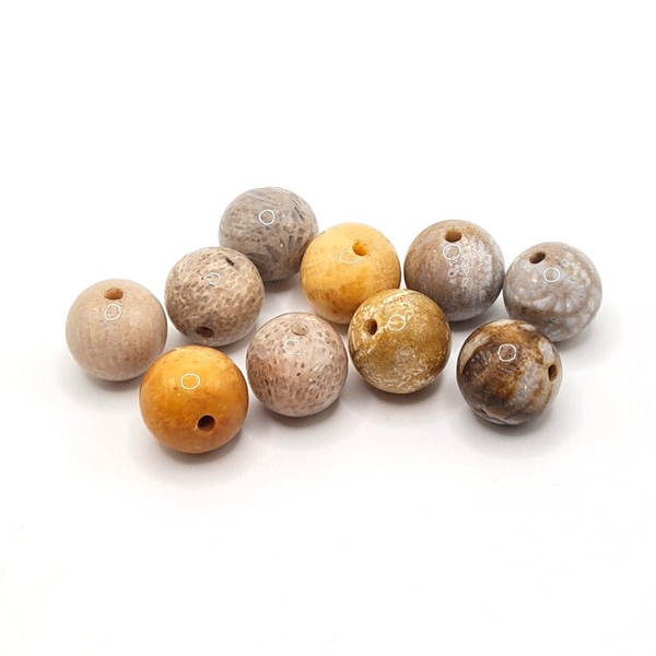 Edelsteen Losse Kralen - Coral Jade (8mm) - 10 stuks