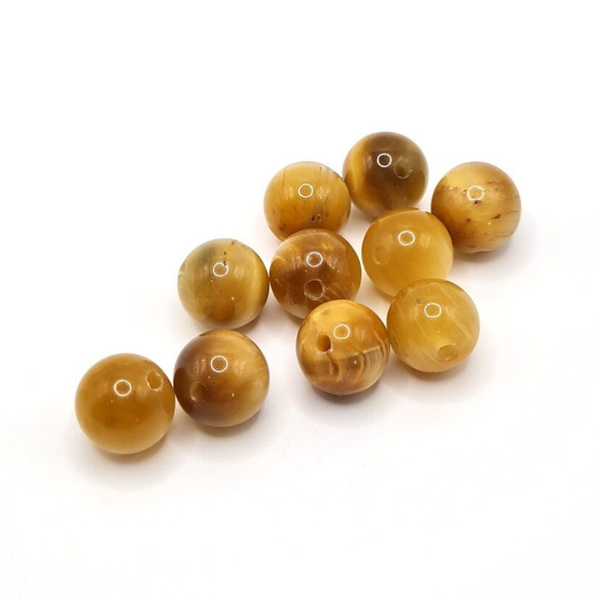 Edelsteen Losse Kralen - Gold Tiger Eye (8mm) - 10 stuks