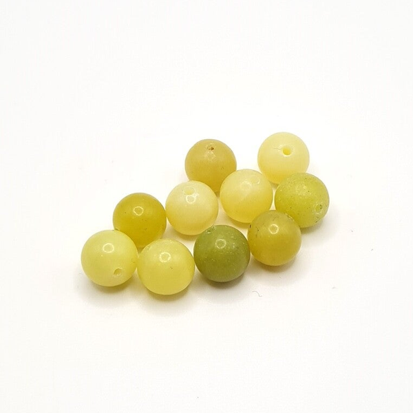 Edelsteen Losse Kralen - Lemon Jade (8mm) - 10 stuks
