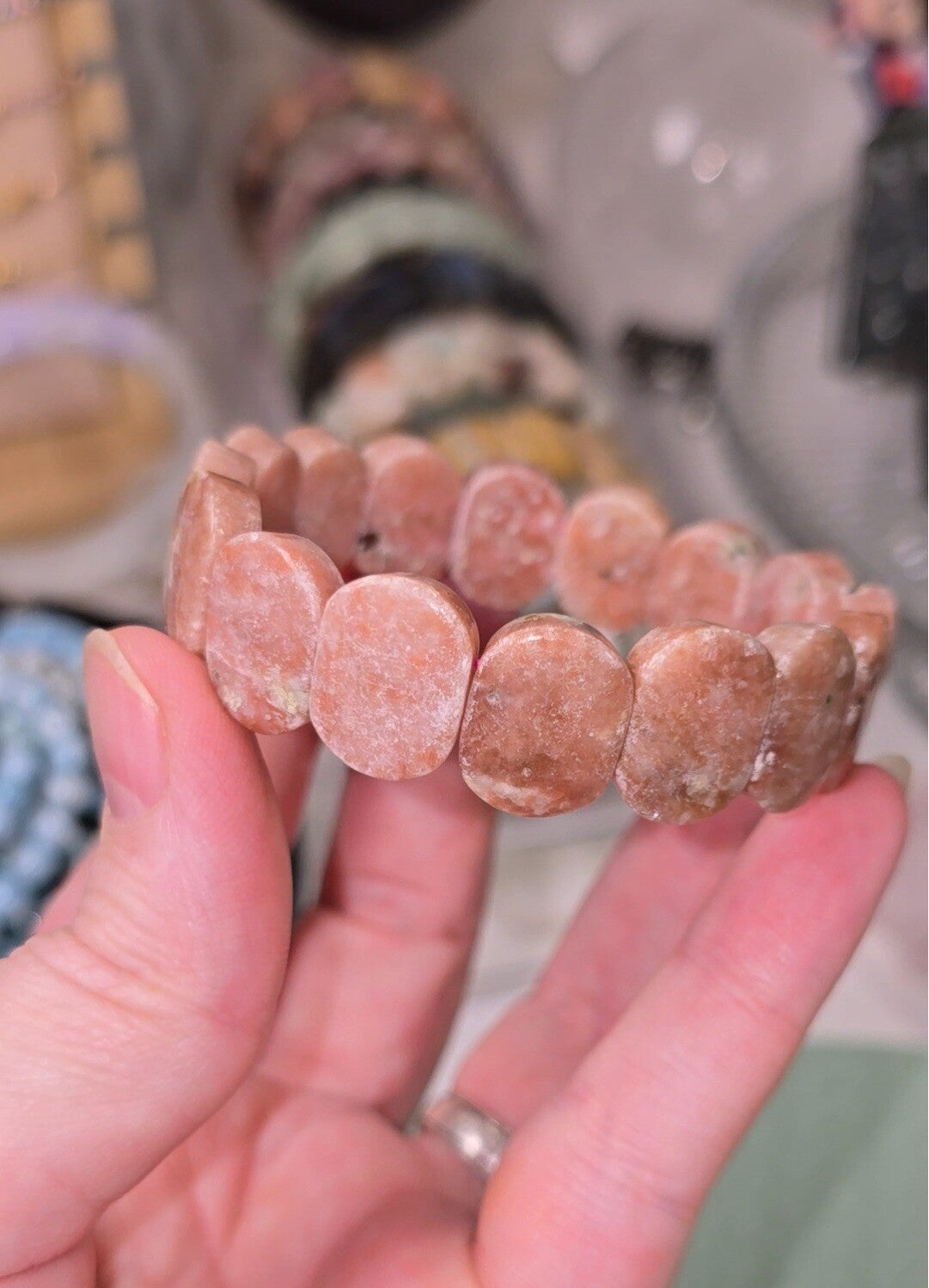 Plum Blossom Jasper Soft Bangle (P3)