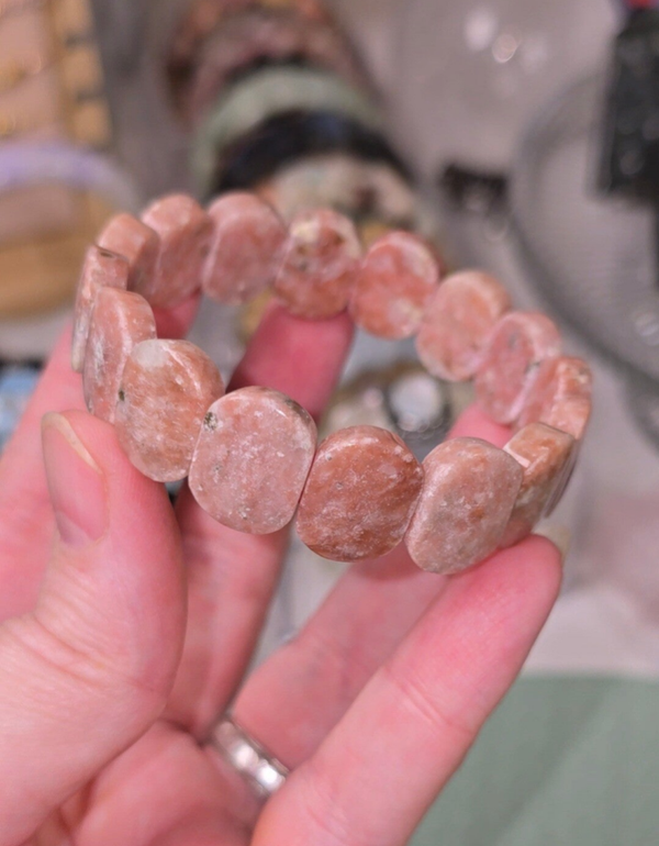 Plum Blossom Jasper Soft Bangle (P1)