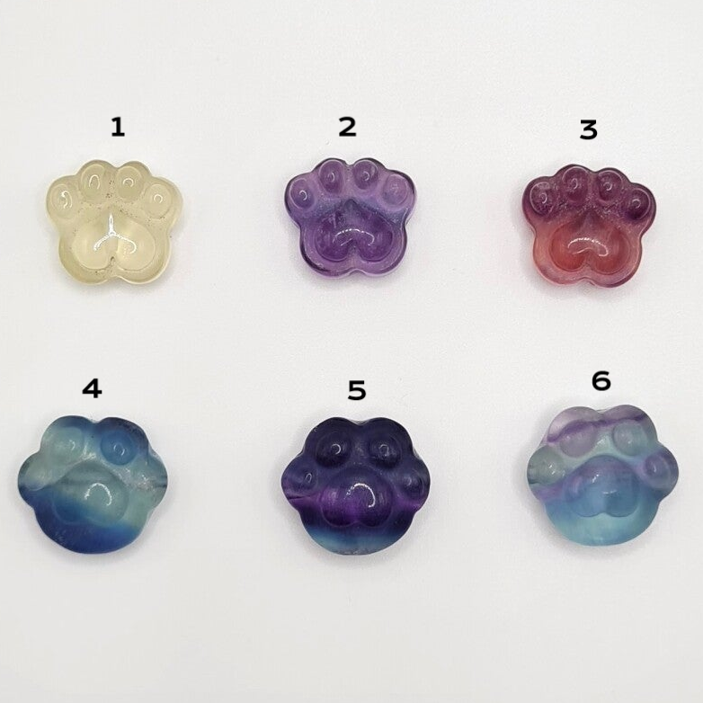 Fluorite charm - Kitty Paw